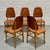 Brown Set of 5 - Mid Century Modern Scandinavian Dining Chairs | Diamond Stitched Upholstery, C. 1960's For Sale - Image 8 of 15