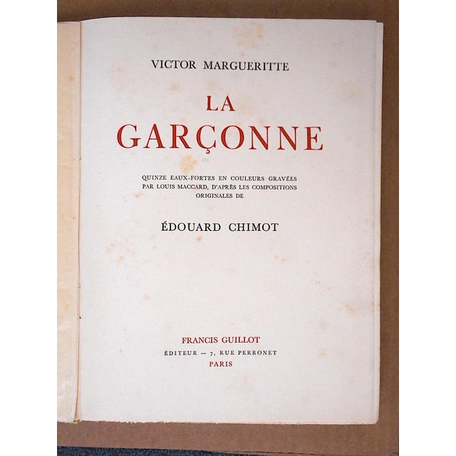 Vintage Ltd. Edition Hand Colored Etching-Listed French Artist-Edouard Chimot-1936 For Sale - Image 4 of 7