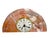 Art Deco desk or shelf clock with a marble base, blending warm pink tones and functional quartz movement. • Half-moon pink...