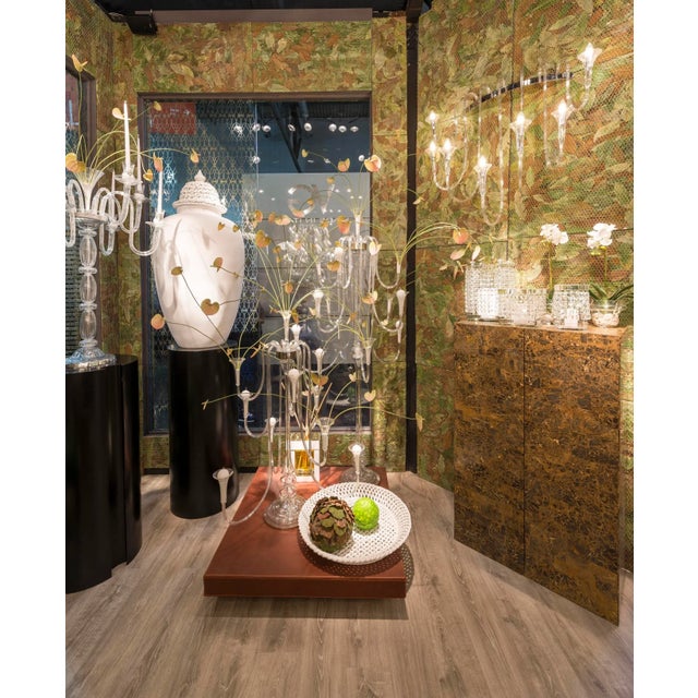 Contemporary Borosilicate Glass & Steel 7-Arm Octopus Wall Lamp from VGnewtrend For Sale - Image 3 of 4