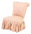Pink Striped Silk Upholstered Slipper Chair For Sale