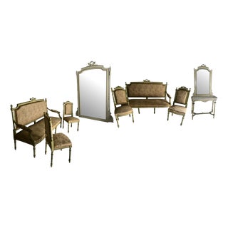 Venetian Living Room Set, Early 1900s, Set of 9 For Sale