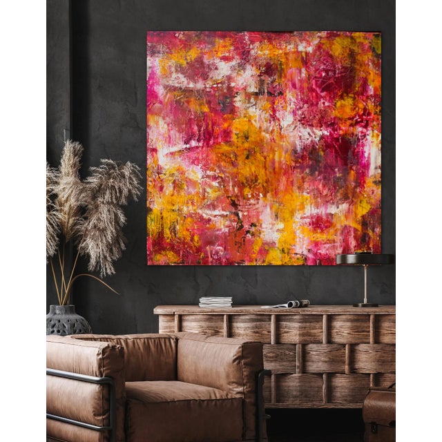 Contemporary "Don't Look Back" Original Abstract Painting by Lisa Finlayson For Sale - Image 3 of 10