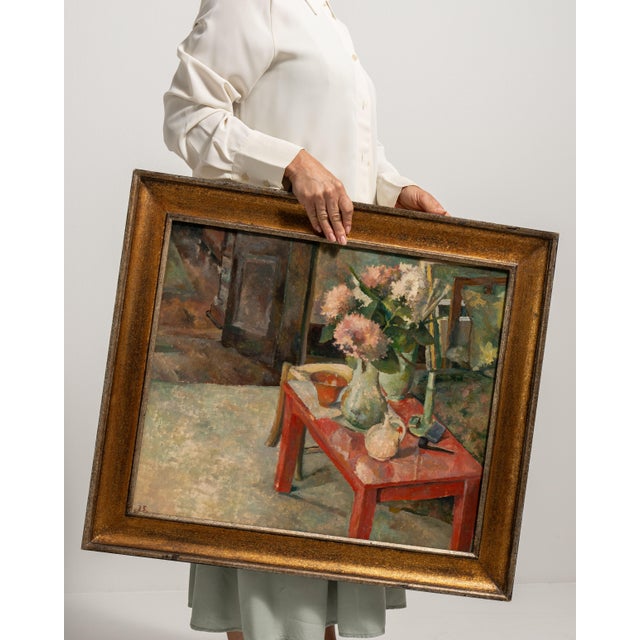 20th Century French Gold Framed Oil on Panel Still Life For Sale - Image 15 of 15