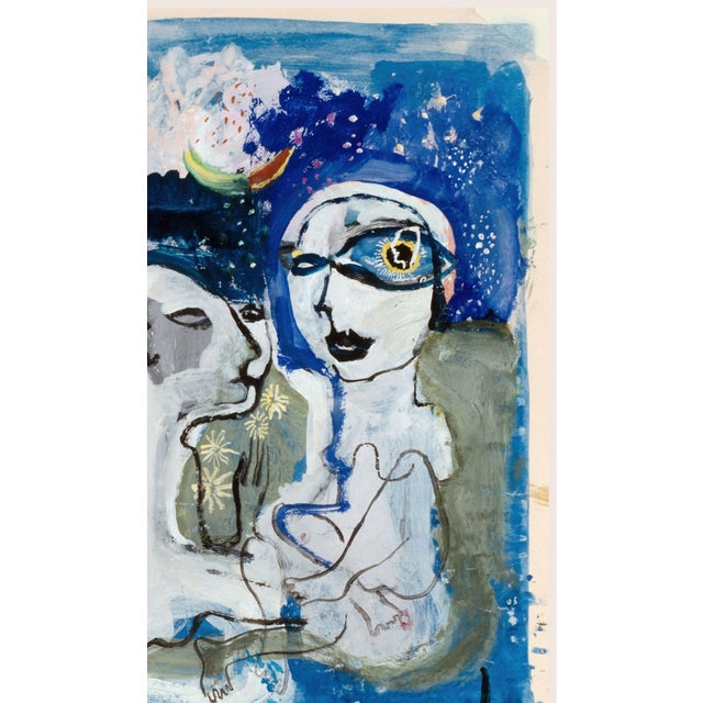 Not Yet Made - Made To Order 1933 Blue Modernist Couple Art Print, Liebespaar by Walter Kurt Wiemken - 30" X 40" For Sale - Image 5 of 8