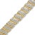 Contemporary 14K Yellow Gold 15.0 Cttw Diamond Chevron Wave 7.25" Inch Link Bracelet For Sale - Image 3 of 7