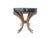 Pair of Regency round side tables with glass tops. Wood with brass feet. These side tables are of high quality and are...