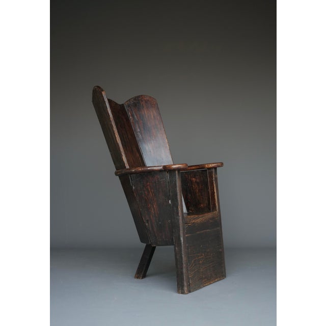 Rustic Antique Georgian Welsh Pine Lambing Chair, 1820s For Sale - Image 3 of 18