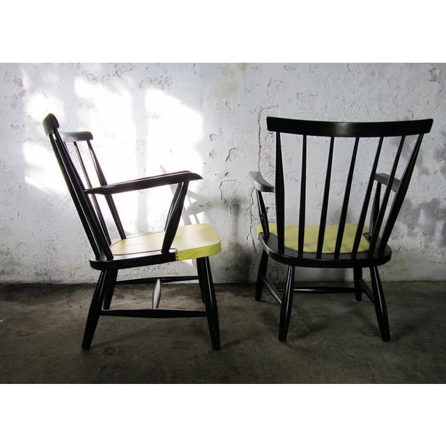 Vintage Spindle Back Armchairs, 1950s, Set of 2 For Sale - Image 6 of 12