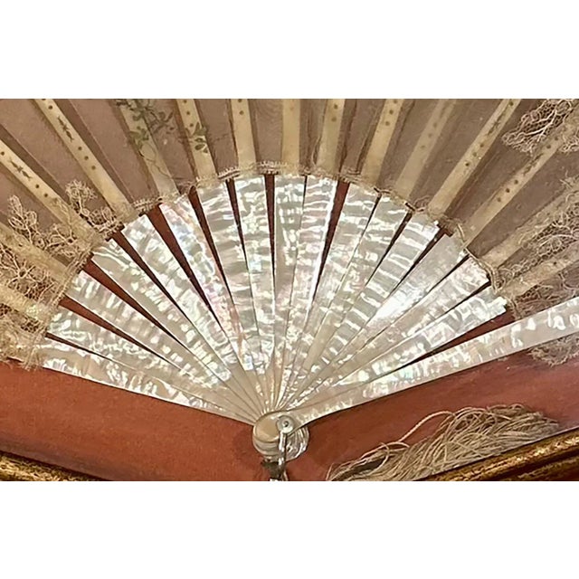 French Fan in Florentine Fan Case For Sale - Image 4 of 5