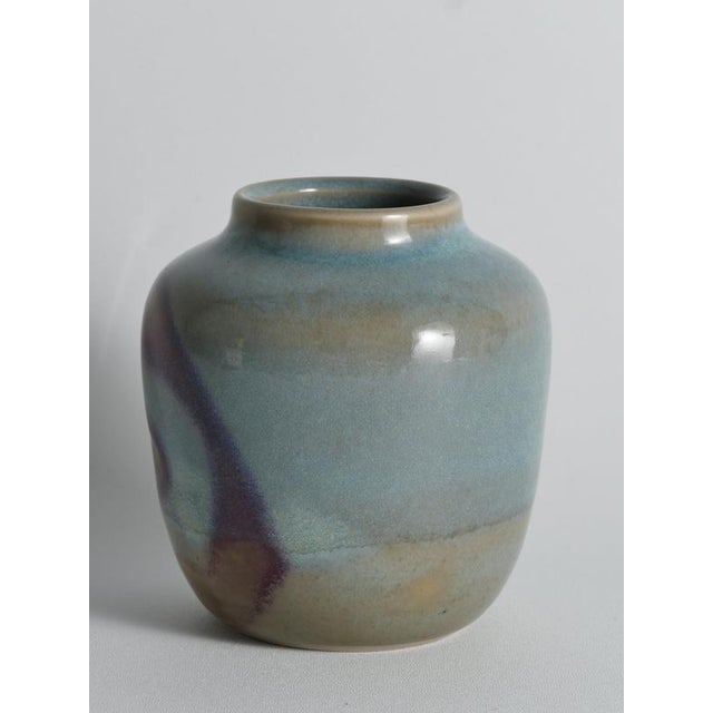 Vintage Studio Pottery Stoneware Vase with Jun-Style Glaze by Rolf Palm, 1991 For Sale - Image 10 of 18