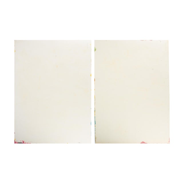 1980s “Ga” Abstract Acrylic Landscape Diptych by Harry Hilson For Sale - Image 10 of 10