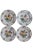 French Country Vintage Wedgwood Etruria English Floral Creamware Salad Plates With Scalloped Green Rims — Set of Four For Sale - Image 3 of 18