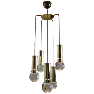 Brass Bubble Pendant Lamp Model SP/16 by Gino Sarfatti for Arteluce, Italy, 1950s