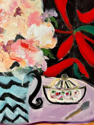 "My Matisse #2" Original Fauvist Expressionist Acrylic Painting by Sandy Welch