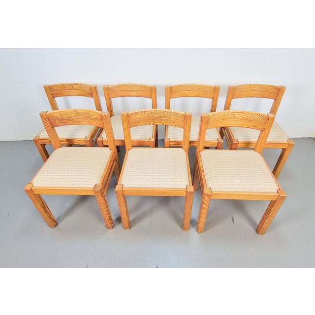 Vintage Pine Dining Chairs by Martin Visser for T Spectrum, 1960s, Set of 7 For Sale - Image 6 of 12