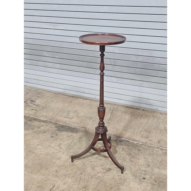 Traditional Late 20th Century Kittinger Williamsburg Style Mahogany Plant Stand Candlestand For Sale - Image 3 of 11
