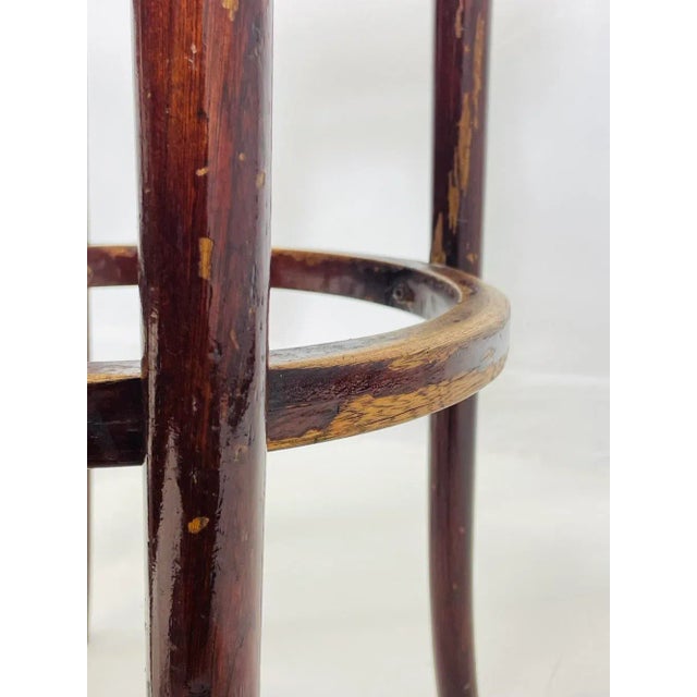 Red Set of 4 Barstools by Michael Thonet for Thonet Furniture, Usa 1960's For Sale - Image 8 of 12