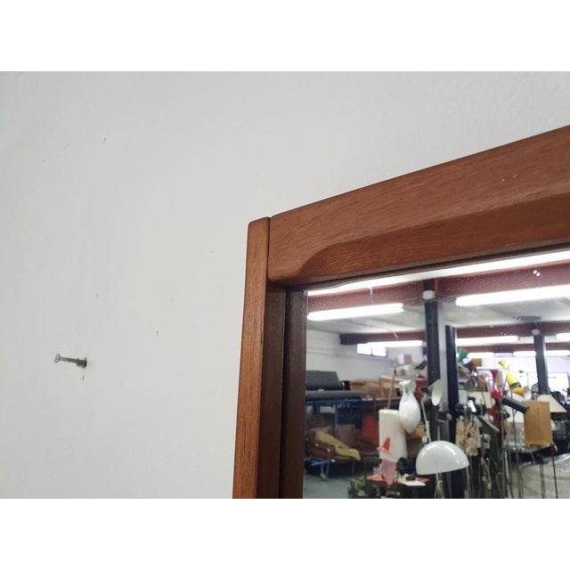 Brown Teak Mirror by Aksel Kjersgaard, Denmark, 1960s For Sale - Image 8 of 11