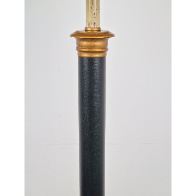Vintage Neoclassic Green Leather Floor Lamp, 1930s For Sale - Image 17 of 18