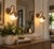 Vintage Mid-Century Modern Tulip Glass Wall Sconces, Pair A distinctive matching pair of vintage Mid-Century Modern wall...