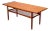 Danish Teak “Surfboard” Coffee Table With Lower Magazine Shelf For Sale