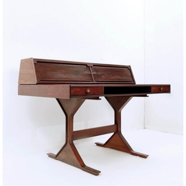 Mid-Century Modern Italian Model 530 Writing Desk by Gianfranco Frattini for Bernini, 1960s For Sale - Image 3 of 14