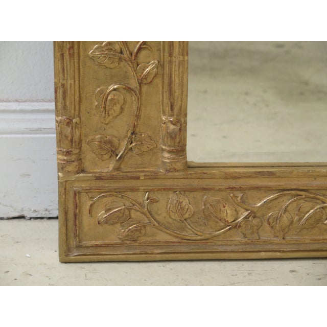 Glass Italian Neoclassical Gold Gilt Mirror With Gargoyle For Sale - Image 7 of 10