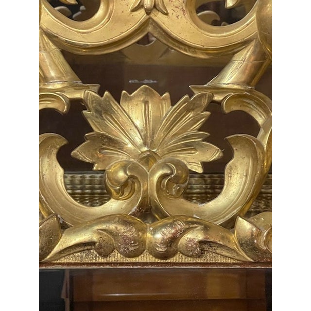Traditional 19th C. Italian Florentine Carved Giltwood Mirror For Sale - Image 3 of 12