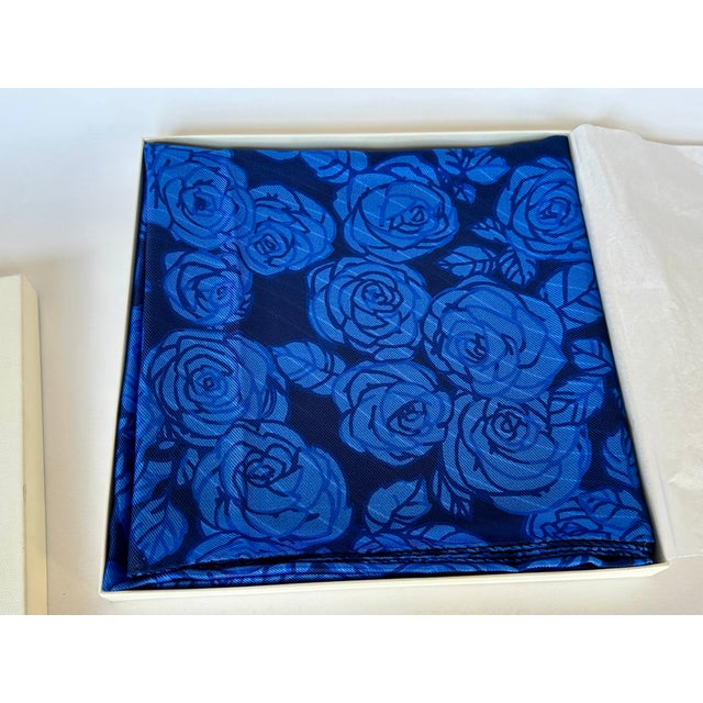 Textile Breguet Silk Scarf Textile Home Decor For Sale - Image 7 of 8