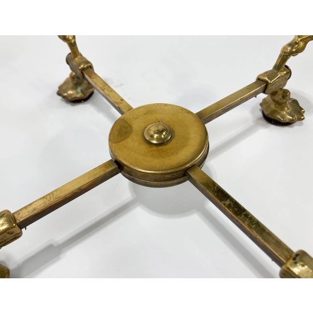 Mid 20th Century Vintage English Regency Style Brass Stand or Trivet For Sale - Image 5 of 5