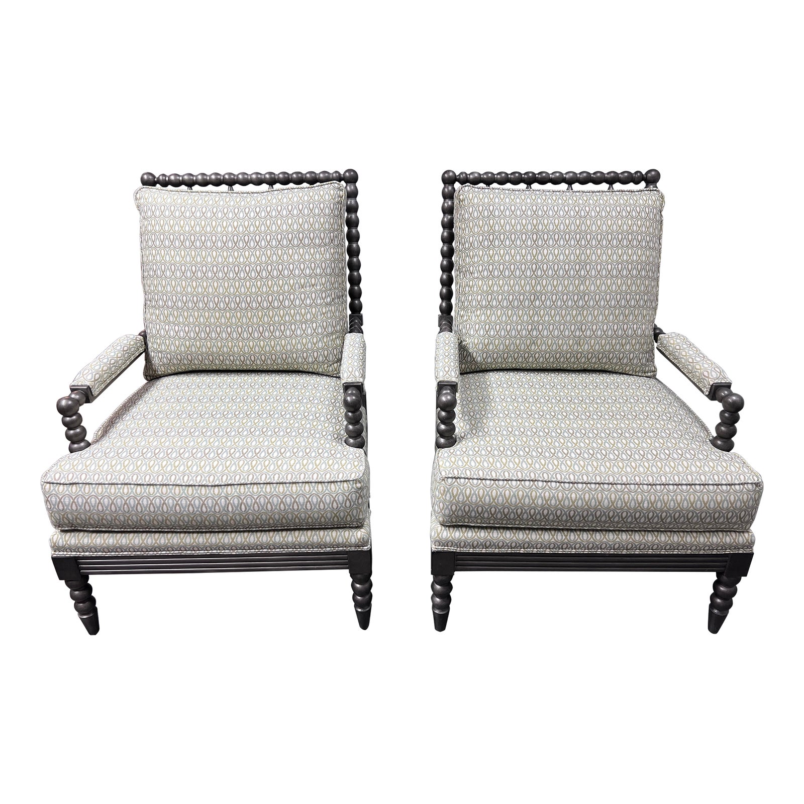 Ethan Allen Brant Arm Chairs, a Pair Chairish