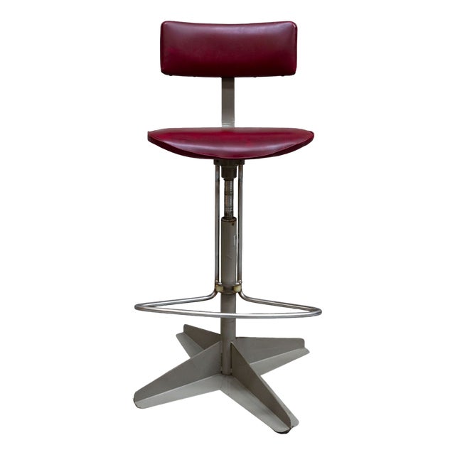 Industrial Swivel Work Stool by Bieffe Padova, 1970s For Sale