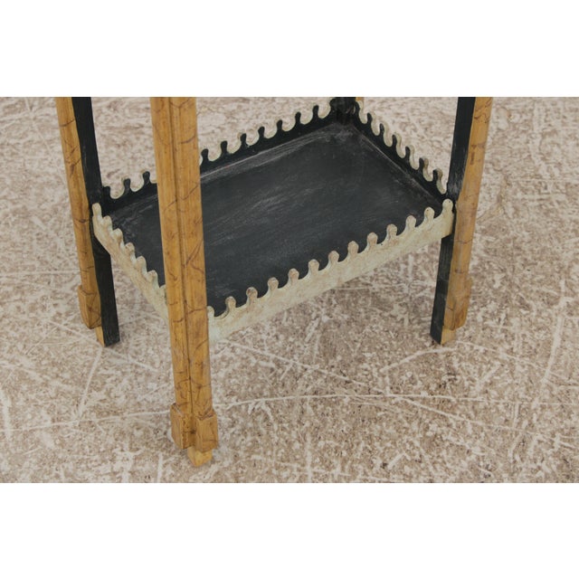 Wood Neo-Gothic Painted Wood & Wire Birdcage on Stand For Sale - Image 7 of 13