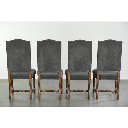 Late 19th Century Os De Mouton Dining Chairs with Fabric Seats, Set of 41 For Sale - Image 3 of 14