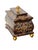 Stunning Maitland-Smith lidded decorative box featuring beautiful faux-tortoiseshell crackle painted lacquer finish with...