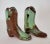 Pair of 1950s Miniture Mid-Century Modern Cowboy Boots by Frankoma For Sale - Image 4 of 9