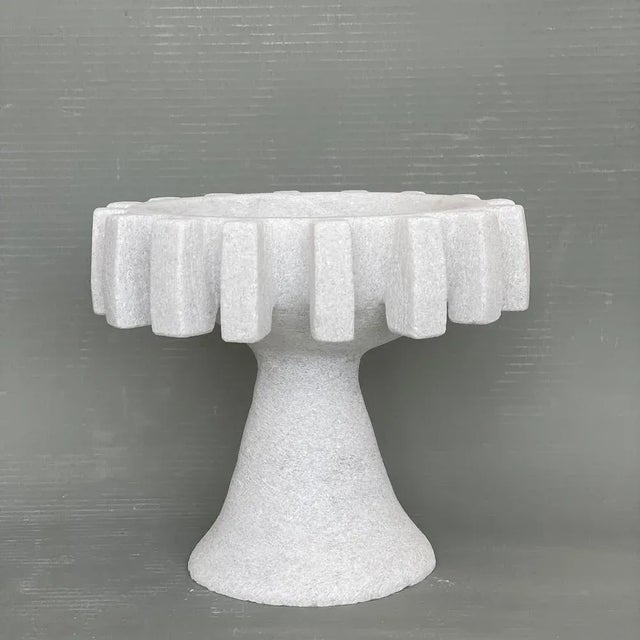 Hand carved marble vessel by Tom Von Kaenel. Dimensions: D 24 x H 22 cm. Materials: marble. This piece is attributed to...