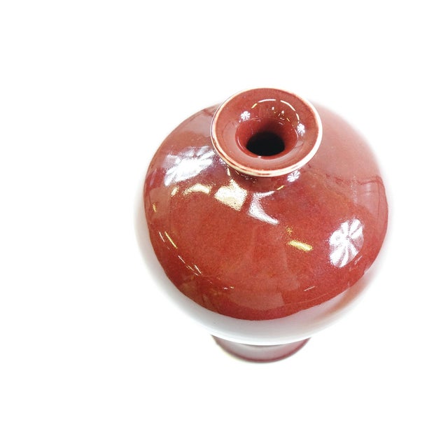 Antique Chinese Oxe Blood Porcelain Vases - A Pair For Sale - Image 4 of 4