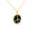 Mid 20th Century 14k Yellow Gold Black Onyx Peace Sign Pendant Slide Modern Estate For Sale - Image 4 of 4