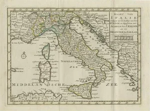 Antique Map of Italy by Keizer & De Lat, 1788
