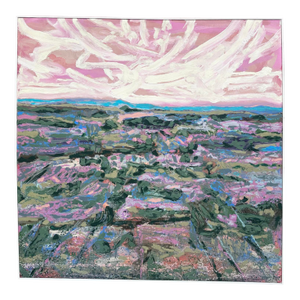 1980s Acrylic on Canvas Abstract Landscape Painting by Harry Hilson