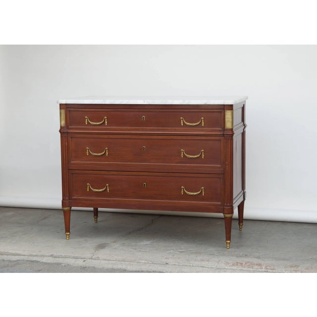 French Louis XVI Style Neoclassical Commode by Maison Jansen For Sale - Image 3 of 8