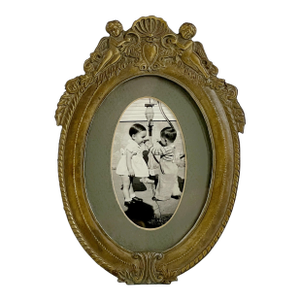 Vintage Petite French Cast Brass Dresser Frame