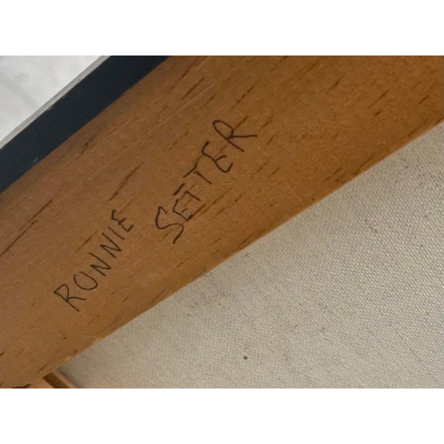 Mid-20th Century Vintage Abstract Oil Painting Signed R. Setter For Sale - Image 4 of 8