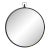 Zoe Round Iron Mirror in Black For Sale