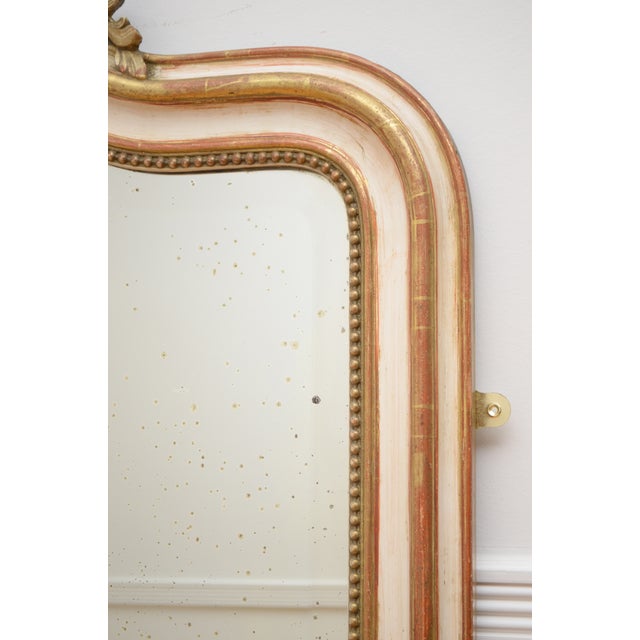 Napoleon III Chateau Wall Mirror, Gold Leaf & Gesso, 1850 For Sale - Image 10 of 15