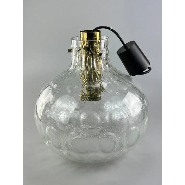 Space Age Glass Ceiling Lamp from Limburg, Germany, 1970s For Sale - Image 4 of 13