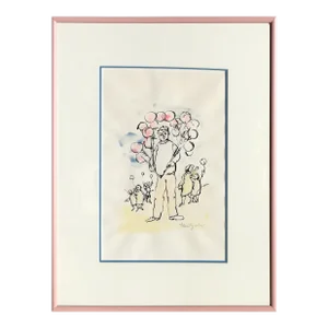 The Balloon Man, Frank Kleinholz Lithograph