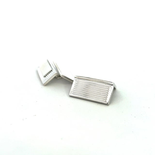 Contemporary 1990s Gucci Estate Cufflinks Sterling Silver, 2 Pieces For Sale - Image 3 of 6